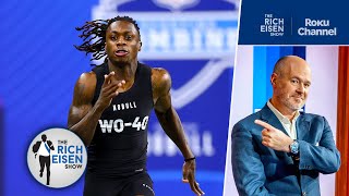 Rich Eisen Xavier Worthy’s RecordSetting 421 40Yard Dash Is Greatest NFL Combine Moment Ever [upl. by Annait]