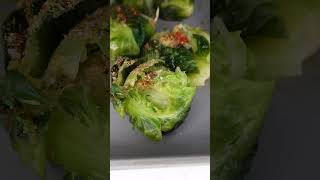 Smashed Brussels Sprouts with Garlic Cashew Dipping Sauce Vegan Side Dish [upl. by Lindo929]