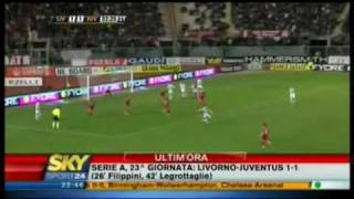 LivornoJuventus 11 060210 highlights amp goals [upl. by Nigrom]