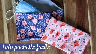 tuto couture  pochette pour débutant [upl. by Hedvige672]