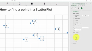 Excel How to Identify a Point in a Scatter Plot [upl. by Aidnis]