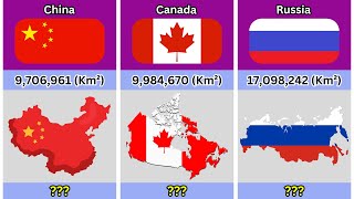 Largest Countries in the World by Area  Country Size Comparison  Top 51 Countries [upl. by Nyret]