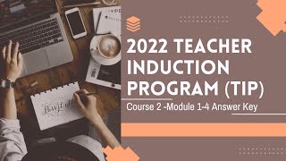 2022 Teachers Induction Program TIP Course 2 Module 14 Answer Key [upl. by Ihcego]