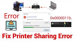 Fix the Error code 0x000011b and Share your printer with all Computers [upl. by Aerdnu979]