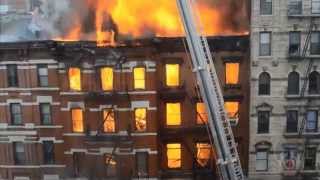 HD Video of Fire and Major building collapse 2nd Ave amp 7th Street NYC  March 26 2015 [upl. by Slavic]