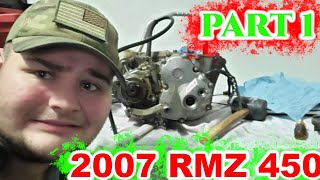 RMZ 450 Restoration Part One  Top End Disassembly [upl. by Sesylu]