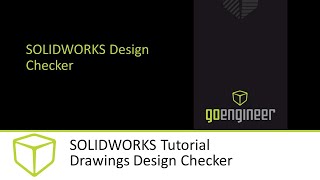 SOLIDWORKS Tutorial  Drawings Design Checker [upl. by Siddra]