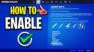 How To Enable Preferred Item Slots In Fortnite NEW SETTING [upl. by Eniamret454]