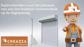 Installatie lint bediend voorzetrolluik op de muur [upl. by Anaiv]