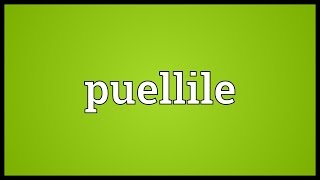 Puellile Meaning [upl. by Plante]