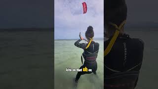 20240817 shallow water just enough for 1st experience kitesurfing kitelessons kitecamp [upl. by Yellehs]