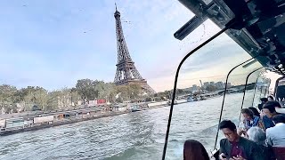 Bateaux Parisiens 615pm Dinner Cruise Review  Seine River Paris France 🇫🇷 [upl. by Shep111]