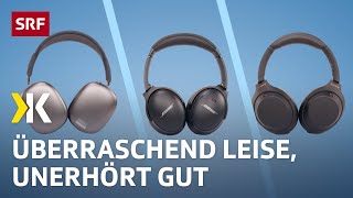 NoiseCancellingKopfhörer im Test Musikgenuss ohne Lärm  2023  Kassensturz  SRF [upl. by Eedna]