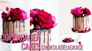 CHOKOLADELAGKAGE  Sådan laver du denne høje chokoladelagkage med mousse og bær  Copenhagen Cakes [upl. by Maunsell]