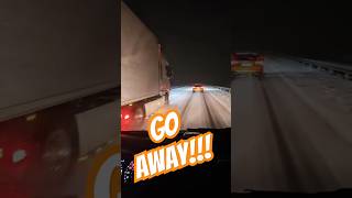 Driving fast on a snowy highway trucking lkw camion hgv bigrig hard job automobile [upl. by Otokam]