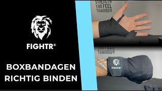 FIGHTR® Boxbandagen richtig wickeln  binden  4m [upl. by Auria831]