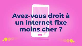 Offre internet sociale  un tarif avantageux pour l’internet fixe [upl. by Japha262]