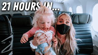 SURVIVING A 24 HOUR INTERNATIONAL FLIGHT WITH A TODDLER [upl. by Natsirhc]