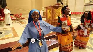 Nuns dance ever seen at 60th Canonisation Anniversary of the Ug Martyrs St Peters Basilica Vatican [upl. by Oine642]