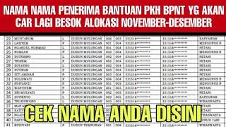 INILAH CALON PENERIMA PKH BPNT YANG CAIR LAGI ALOKASI NOVEMBDESEMB KATEGORI INI CAIR DULUAN [upl. by Arihsaj]