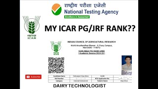 ICAR PGJRF Rank Card 🏆Secured AIR2 🎉 ICAR2024 Rank2 JRF PGExam ICARResult counseling started [upl. by Amehr]