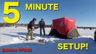 Eskimo FatFish 949 Ice Fishing Shelter  Easy SetUp [upl. by Matti]