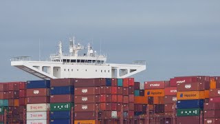 Scheepvaart impressie Rotterdam  2e Maasvlakte 256 [upl. by Ardisi]