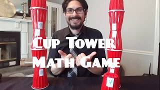 Cup Tower Math Game [upl. by Carpenter229]