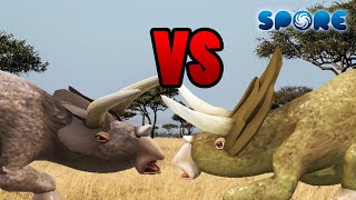 Triceratops vs Torosaurus  Dinosaur Deathmatches S4E10  SPORE [upl. by Deirdre]