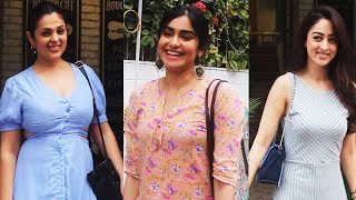 Adah Sharma Sandeepa Dhar And Anjana Spotted at Grandmamas Cafe Juhu  Bollywood Events [upl. by Safoelc]