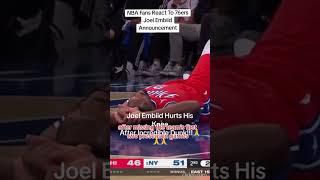 NBA Fans React To 76ers Joel Embiid Announcement💞nba basketballplayer basketball shorts sports [upl. by Aikaj]