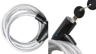 decathlon cycle lock cable 100 with key review btwin elops cycling [upl. by Ozen119]