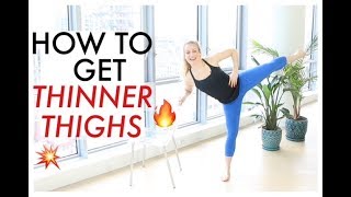 HOW TO GET THINNER THIGHS  TRACY CAMPOLI  BARRE WORKOUT [upl. by Ladiv469]