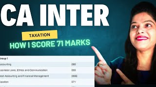 How I Scored 71 Marks in CA Inter 🎯cainter taxation [upl. by Kal]