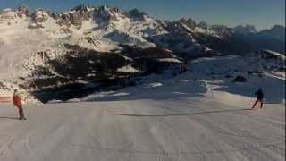 Pista Nera Col Margherita  Tre Valli Dolomiti [upl. by Tamer]