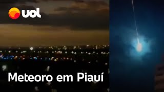 Meteoro ilumina a noite do Piauí com clarão surpreendente veja vídeos [upl. by Willing]