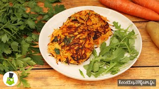 Recette  Röstis de pommes de terre aux carottes [upl. by Deryl]