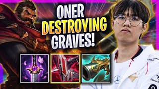 ONER DESTROYING WITH GRAVES  T1 Oner Plays Graves JUNGLE vs Darius  Bootcamp 2024 [upl. by Eirok]