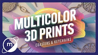 How to make flat multicolor 3D prints Coasters keychains amp more  Bambu Lab AMS Tutorial [upl. by Byler]