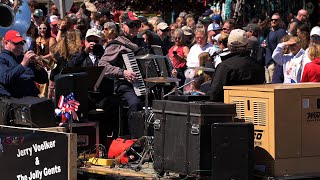 Jerry Voelker and the Jolly Gents performing in the 2024 Jacksonport Maifest Parade [upl. by Nirret]