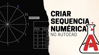 Como inserir uma sequência numérica no AutoCAD [upl. by Nesrac596]