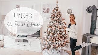 WEIHNACHTSBAUM SCHMÜCKEN  DIY BAUMKUGELN I ROSEGOLD [upl. by Vanya561]