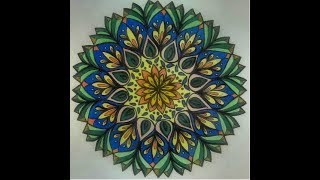 Colorful Mandala ‖ Tracing Paper Method ‖ Tiffany Lovering [upl. by Maillw]