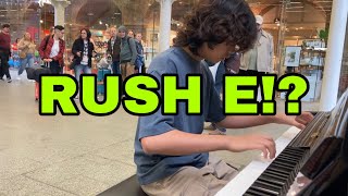 15 year old pianist plays RUSH E in public the hardest piano song in the world [upl. by Arriaet388]