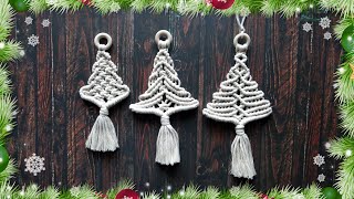 3 MACRAME CHRISTMAS TREE PATTERNS 🎄 ARBOLITOS de NAVIDAD 🎄 MAKRAMEE WEIHNACHTSBÄUME [upl. by Onstad]