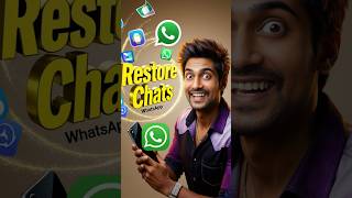 Restore ♻️ Deleted WhatsApp Chats  Android App shortsfeed whatapptricks whatsapp [upl. by Kelsi]