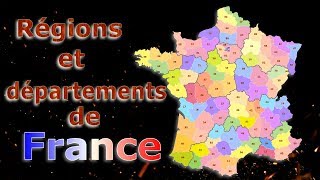 LES RÉGIONS ET DÉPARTEMENTS DE FRANCE MÉTROPOLITAINE [upl. by Rolecnahc181]