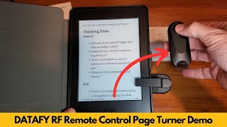 DATAFY RF Remote Control Page Turner Demo and Review [upl. by Pelagia225]