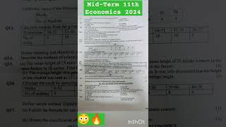 CLASS11th Economics Paper Mid Term Exam 2024SetB😳😳🔥🔥shorts ytshorts akankshaonlineclasses [upl. by Gannie90]