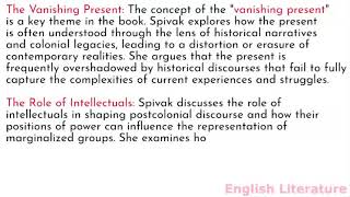 Summary of A Critique of Postcolonial Reason by Gayatri Chakravorty Spivak [upl. by Aisena]